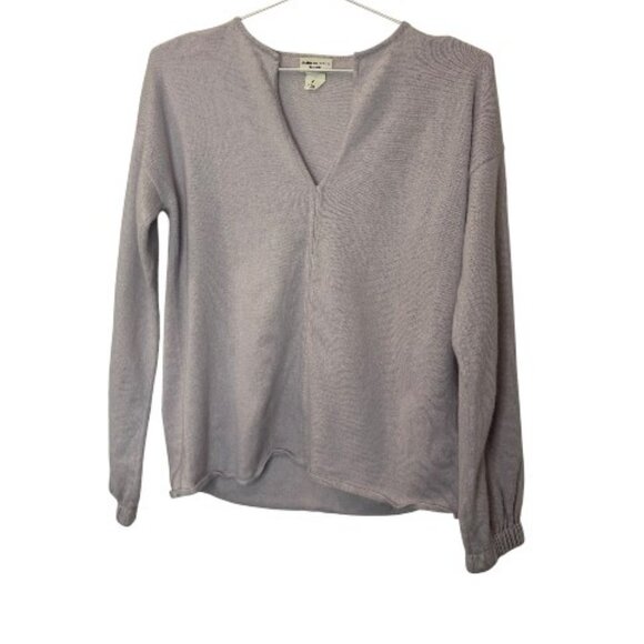 Club Monaco split V neck cashmere sweater white women's size XS - Picture 2 of 4